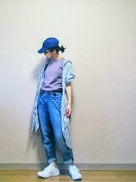 「ユニクロU」｜「アイテム（ワンピース/ドレス）」を使った、はらさん（レディース・151cm）の夏コーディネート