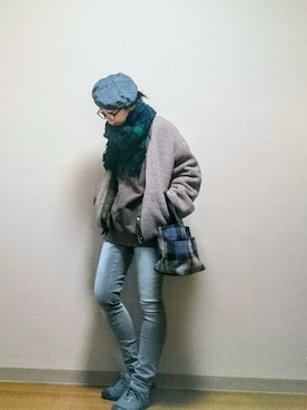 「reca（レカ）のアイテム（ブルゾン）」を使った、はらさん（レディース・151cm）の冬コーディネート