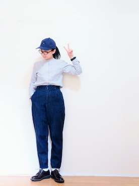 「ドレスシューズ」｜「アイテム（アナログ腕時計）」を使った、はらさん（レディース・151cm）の秋コーディネート