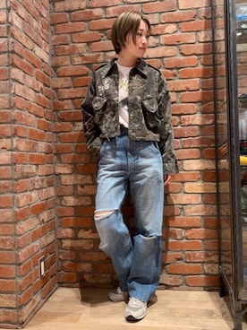 「カモフラージュ柄」｜mariko.tさん（レディース・161cm）の春コーディネート