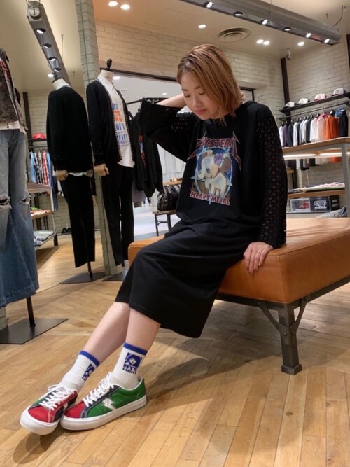 Mariko T Hysteric Glamour横浜ジョイナス店 Hysteric Glamourのソックス 靴下を使ったコーディネート Wear