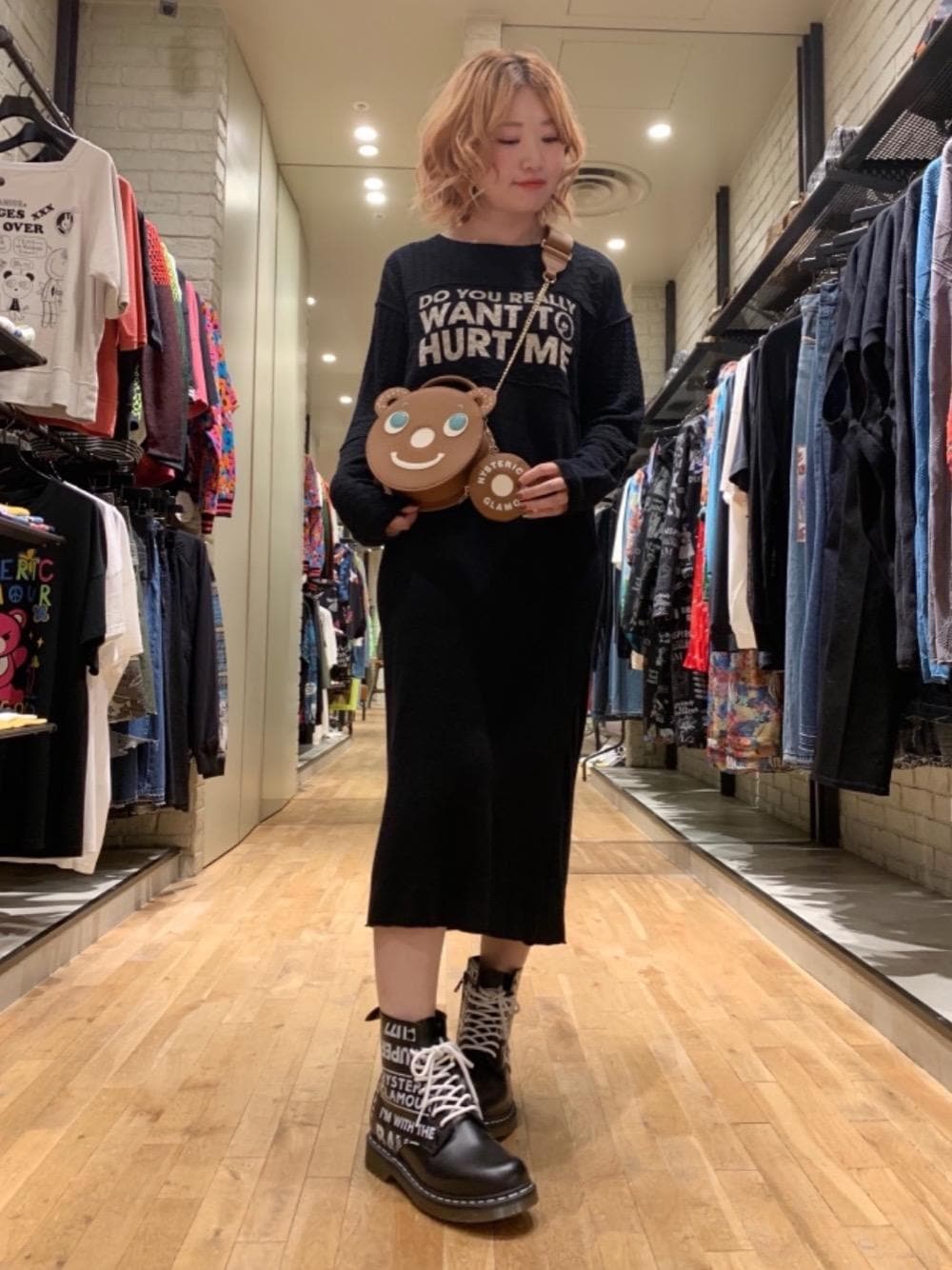 HYSTERIC GLAMOUR ヒステリックグラマー 6HOLE BLACK JUMP BOOT