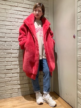 「ﾋﾞｯｸﾞｼﾙｴｯﾄ」｜「アイテム（その他アウター）」を使った、mariko.tさん（レディース・161cm）の秋コーディネート