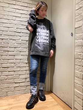 「ﾋﾞｯｸﾞｼﾙｴｯﾄ」｜「アイテム（シューズ）」を使った、mariko.tさん（レディース・161cm）の冬コーディネート