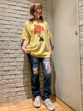 HYSTERIC GLAMOUR（ヒステリックグラマー）の「FLAMES WOMAN Tシャツ 