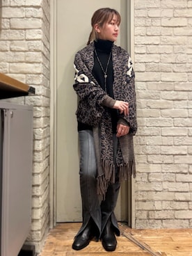 「でにむ」｜「アイテム（ブーツ）」を使った、mariko.tさん（レディース・161cm）の秋コーディネート