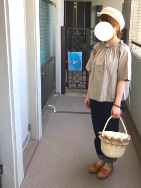 「ＧＷ」｜「アイテム（モカシン/デッキシューズ）」を使った、877さん（レディース・150cm）の春コーディネート