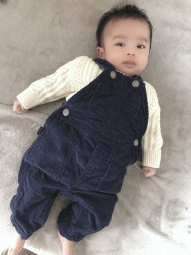 「60cm」｜「アイテム（オールインワン・サロペット）」を使った、KYO*AYAさん（レディース・154cm）の春コーディネート