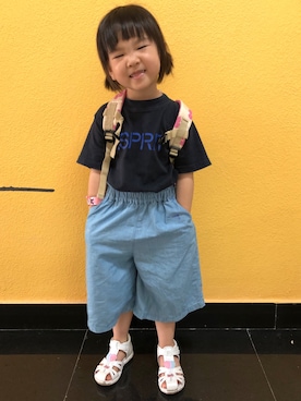 「ESPRIT（エスプリ）のアイテム」を使った、eazy妹さん（キッズ・100cm）の春コーディネート