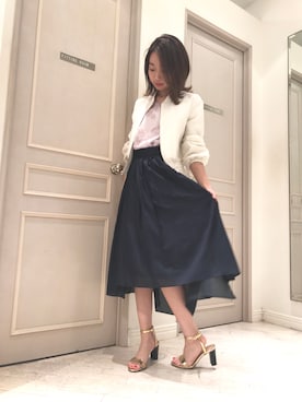 「JILL STUART（ジルスチュアート）のアイテム（ブルゾン）」を使った、mamiさん（レディース・152cm）の春コーディネート