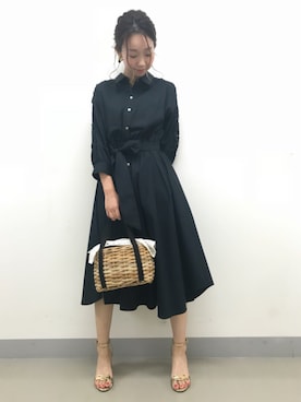 「アイテム（バッグ、ホワイト系）」を使った、mamiさん（レディース・152cm）の夏コーディネート