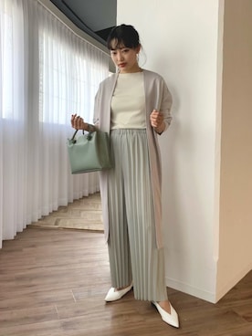 「仕事コーデ」｜「アイテム（その他アウター）」を使った、yuhaさん（レディース・165cm）の夏コーディネート