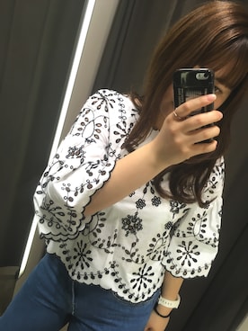 「MOUSSY（マウジー）のアイテム（PC・スマホグッズ/家電）」を使った、meiさん（レディース・156cm）の夏コーディネート