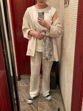 「kastane_ootd」｜「アイテム（ノーカラージャケット）」を使った、AIRIさん（レディース・170cm）の夏コーディネート