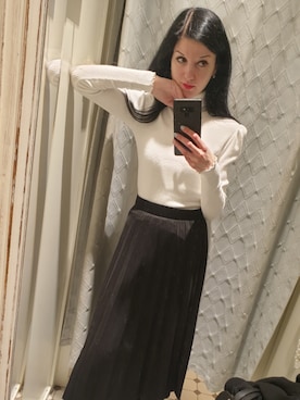 「stradivarius（ストラディバリウス）のアイテム（ジャージ）」を使った、annanemoneさん（レディース・162cm）の冬コーディネート