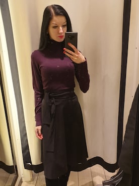 「skirt」｜「アイテム（スウェット）」を使った、annanemoneさん（レディース・162cm）の春コーディネート