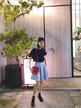 「Supreme.La.La.（シュープリームララ）のアイテム（トップス）」を使った、loritonwさん（レディース・156cm）の秋コーディネート