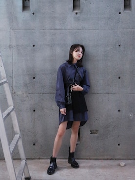 「CECIL McBEE（セシルマクビー）のアイテム（ワンピース/ドレス）」を使った、loritonwさん（レディース・158cm）の冬コーディネート