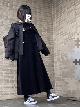 「cepo（セポ）のアイテム（オールインワン・サロペット）」を使った、りすたさん（レディース・156cm）の秋コーディネート