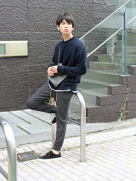 「ジョガーパンツ」｜SHINさん（メンズ・180cm）の秋コーディネート
