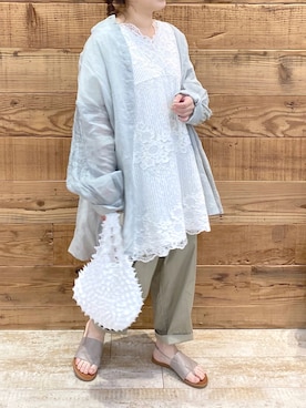 「PUAL CE CIN（ピュアルセシン）のアイテム（チュニック）」を使った、yukaさん（レディース・153cm）の春コーディネート