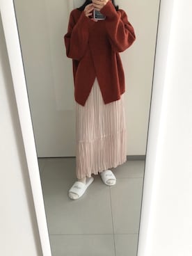 「LUCA/LADY LUCK LUCA（ルカ/レディラックルカ）のアイテム（スカート）」を使った、유르리   ゆる〜りさん（レディース・157cm）の冬コーディネート