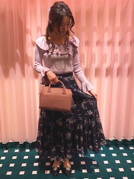 「メゾンドフルール」｜「アイテム（その他）」を使った、BeLLeさん（レディース・160cm）の春コーディネート