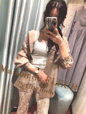 「メゾンドフルールプチローブ」｜「アイテム（アナログ腕時計）」を使った、BeLLeさん（レディース・160cm）の春コーディネート