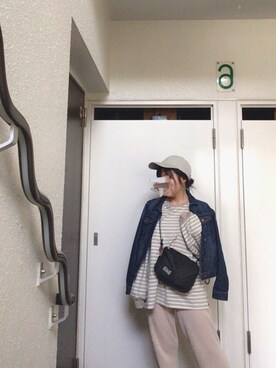 「Kastane」｜「アイテム（デニムジャケット）」を使った、hiyokoさん（レディース・150cm）の春コーディネート