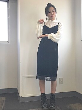 「oneway glamorous（ワンウェイグラマラス）のアイテム」を使った、山邊未夢（東京女子流）さん（レディース・161cm）の冬コーディネート