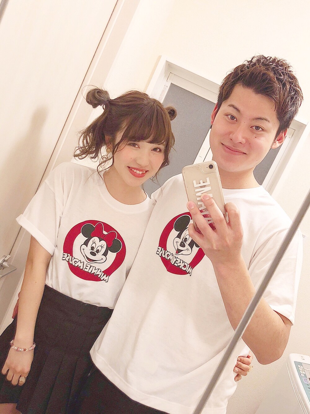 ayame💄💕さんの「ミッキーマウス・ミニ―マウス/men'sプリントTシャツ（one after another NICE CLAUP）」を使ったコーディネート