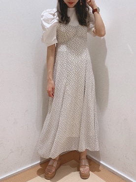 「one after another NICE CLAUP（ワンアフターアナザーナイスクラップ）のアイテム（ジャンパースカート）」を使った、ayame💄💕さん（レディース・163cm）の夏コーディネート