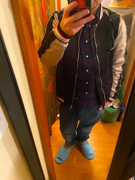 「ZARA（ザラ）のアイテム（スカジャン）」を使った、wear69さん（メンズ・167cm）の春コーディネート