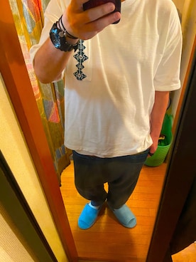 「チャイハネ（チャイハネ）のアイテム（Tシャツ/カットソー）」を使った、wear69さん（メンズ・167cm）の夏コーディネート