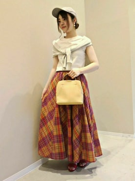 「Te chichi TERRASSE（テチチテラス）のアイテム（その他シューズ）」を使った、みきさん（レディース・162cm）の夏コーディネート