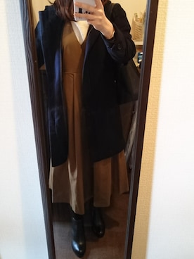 「STUDIOUS SELECT（ステュディオスセレクト）のアイテム（その他アウター）」を使った、あおいさん（レディース・160cm）の冬コーディネート
