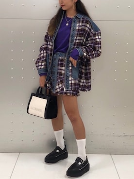 「DIESEL（ディーゼル）のアイテム（スカート）」を使った、Yさん（レディース・164cm）の秋コーディネート