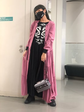 「アイテム（ボディバッグ/ウエストポーチ、シルバー系）」を使った、Yさん（レディース・164cm）の秋コーディネート