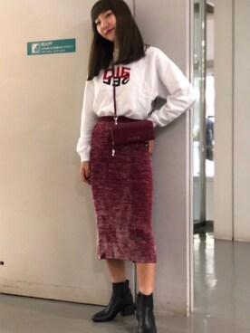「DIESEL（ディーゼル）のアイテム（スカート）」を使った、Yさん（レディース・164cm）の秋コーディネート