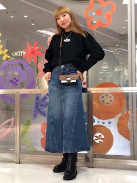「DIESEL（ディーゼル）のアイテム（スカート）」を使った、Yさん（レディース・164cm）の春コーディネート
