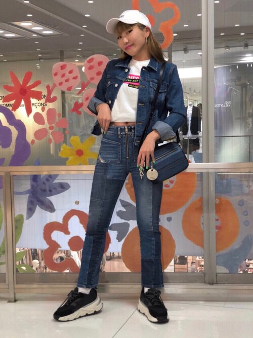 Diesel ジェイアール京都伊勢丹 Ladies Yuさんのデニムジャケットを使ったコーディネート Zozotown