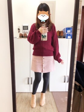 momoさん（レディース・156cm）の冬コーディネート