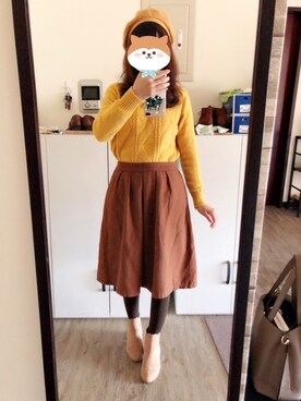 momoさん（レディース・156cm）の冬コーディネート