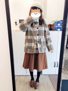 momoさん（レディース・156cm）の冬コーディネート