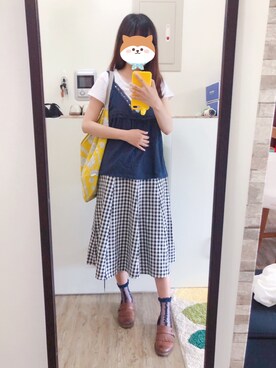 「catworld（キャットワールド）のアイテム」を使った、momoさん（レディース・156cm）の春コーディネート