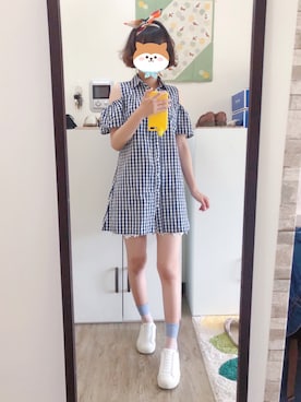 「ROYAL ELASTICS（ロイヤルエラスティクス）のアイテム」を使った、momoさん（レディース・156cm）の夏コーディネート