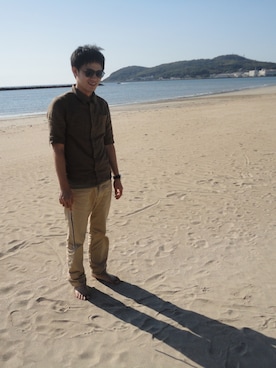 「DOLCE&GABBANA（ドルチェアンドガッバーナ）のアイテム（アナログ腕時計）」を使った、Yasuさん（メンズ・174cm）の夏コーディネート