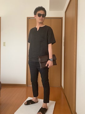 「URBAN RESEARCH（アーバンリサーチ）のアイテム（サンダル）」を使った、Yasuさん（メンズ・174cm）の夏コーディネート