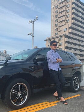 「URBAN RESEARCH（アーバンリサーチ）のアイテム（サンダル）」を使った、Yasuさん（メンズ・174cm）の秋コーディネート