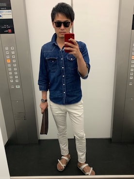 「Apple（-）のアイテム（その他）」を使った、Yasuさん（メンズ・174cm）の夏コーディネート